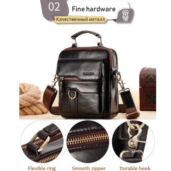 Men Genuine Leather Large Capacity Shoulder Bag Handbag Men Genuine Leather Large Capacity Shoulder Bag Handbag