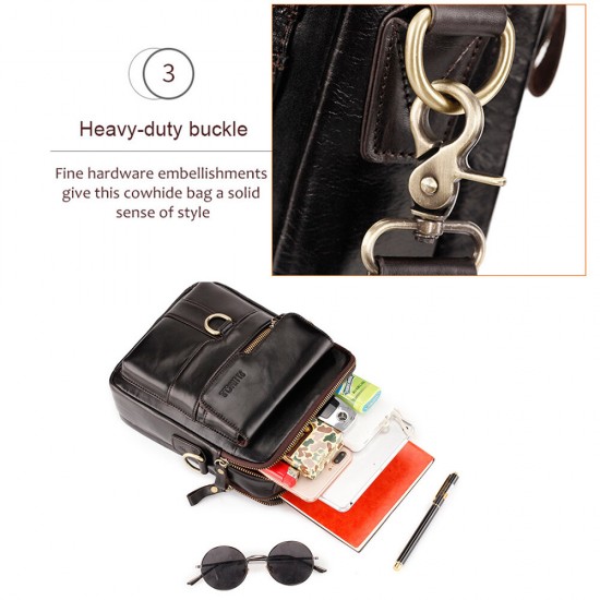Men Genuine Leather Large Capacity Shoulder Bag Handbag Men Genuine Leather Large Capacity Shoulder Bag Handbag