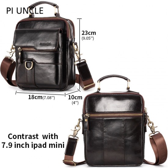 Men Genuine Leather Large Capacity Shoulder Bag Handbag Men Genuine Leather Large Capacity Shoulder Bag Handbag