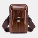 Bullcaptain Retro Genuine Leather Zipper Phone Bag Waist Bag Bullcaptain Retro Genuine Leather Zipper Phone Bag Waist Bag