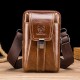 Bullcaptain Retro Genuine Leather Zipper Phone Bag Waist Bag Bullcaptain Retro Genuine Leather Zipper Phone Bag Waist Bag
