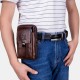 Bullcaptain Retro Genuine Leather Zipper Phone Bag Waist Bag Bullcaptain Retro Genuine Leather Zipper Phone Bag Waist Bag