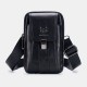 Bullcaptain Retro Genuine Leather Zipper Phone Bag Waist Bag Bullcaptain Retro Genuine Leather Zipper Phone Bag Waist Bag