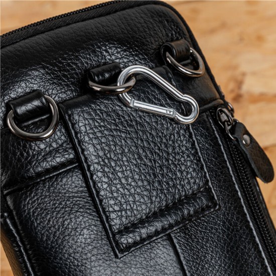 Genuine Leather Waist Bag Multi-pocket Belt Bag Phone Bag Shoulder Bag For Men Genuine Leather Waist Bag Multi-pocket Belt Bag Phone Bag Shoulder Bag For Men