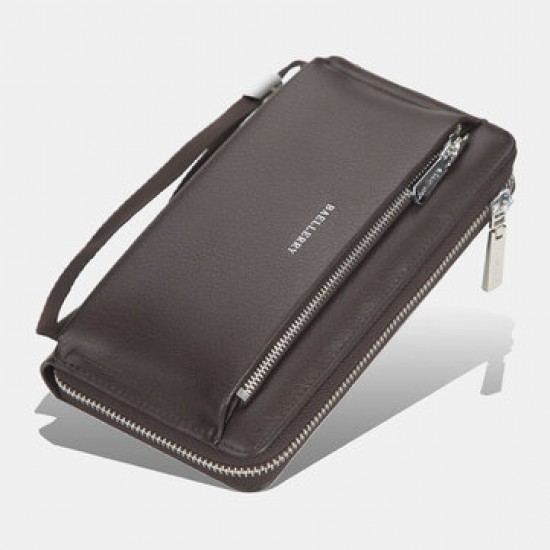 Baellerry Men Faux Leather Long Wallet Clutches Bag Phone Bag Baellerry Men Faux Leather Long Wallet Clutches Bag Phone Bag