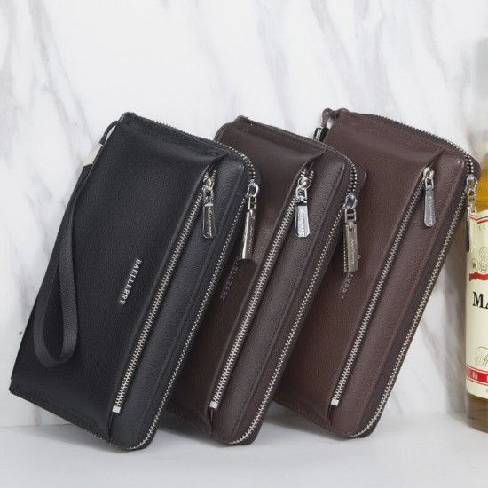 Baellerry Men Faux Leather Long Wallet Clutches Bag Phone Bag Baellerry Men Faux Leather Long Wallet Clutches Bag Phone Bag