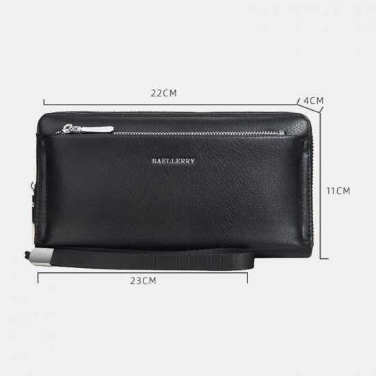 Baellerry Men Faux Leather Long Wallet Clutches Bag Phone Bag Baellerry Men Faux Leather Long Wallet Clutches Bag Phone Bag