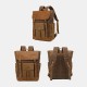 Men Retro Vintage Canvas Leather Backpack Sports Climbing Bag Travel Anti-theft Backpack Men Retro Vintage Canvas Leather Backpack Sports Climbing Bag Travel Anti-theft Backpack