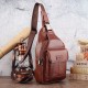 Men Genuine Leather New Vinatge Large Capacity Chest Bag Shoulder Bag Crossbody Bag Men Genuine Leather New Vinatge Large Capacity Chest Bag Shoulder Bag Crossbody Bag