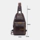 Men Genuine Leather New Vinatge Large Capacity Chest Bag Shoulder Bag Crossbody Bag Men Genuine Leather New Vinatge Large Capacity Chest Bag Shoulder Bag Crossbody Bag