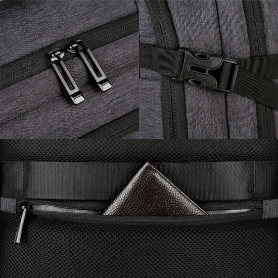 Men Polyester 15.6 Inch USB Charging Anti theft Business Laptop Bag Backpack Men Polyester 15.6 Inch USB Charging Anti theft Business Laptop Bag Backpack