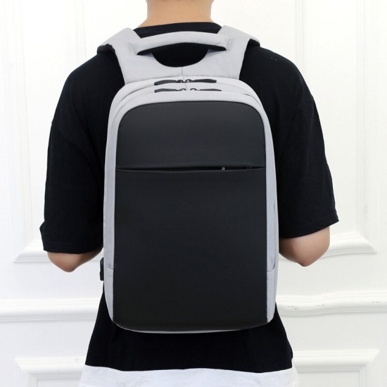Men Polyester 15.6 Inch USB Charging Waterproof Business Laptop Bag Backpack Men Polyester 15.6 Inch USB Charging Waterproof Business Laptop Bag Backpack