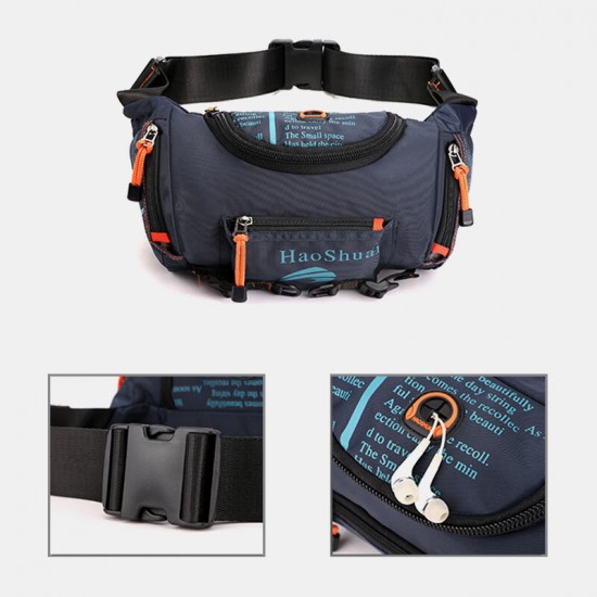 Men Waterproof Outdoor Headphone Plug Crossbody Bag Chest Bag Sling Bag Men Waterproof Outdoor Headphone Plug Crossbody Bag Chest Bag Sling Bag