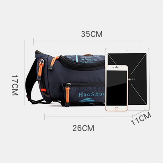 Men Waterproof Outdoor Headphone Plug Crossbody Bag Chest Bag Sling Bag Men Waterproof Outdoor Headphone Plug Crossbody Bag Chest Bag Sling Bag