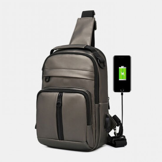 Men Polyester Multi-carry Medium Capacity With USB Charging Chest Bag Shoulder Bag Men Polyester Multi-carry Medium Capacity With USB Charging Chest Bag Shoulder Bag