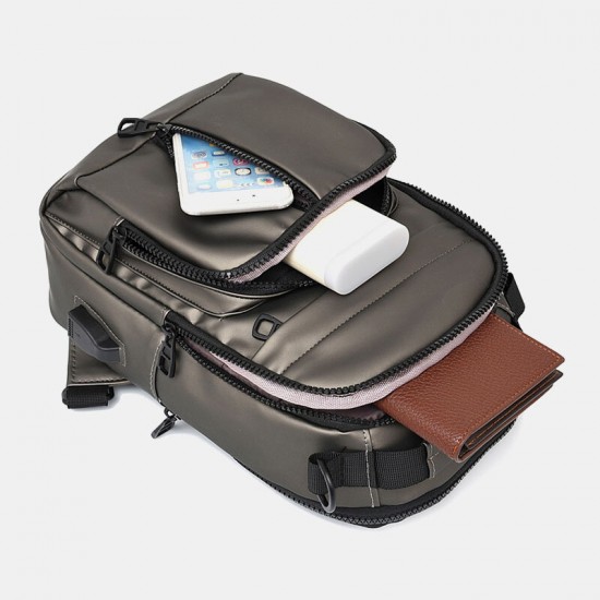 Men Polyester Multi-carry Medium Capacity With USB Charging Chest Bag Shoulder Bag Men Polyester Multi-carry Medium Capacity With USB Charging Chest Bag Shoulder Bag