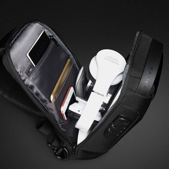 Men Oxford USB Charging Multi-Layers Waterproof Outdoor Crossbody Bag Chest Bag Sling Bag Men Oxford USB Charging Multi-Layers Waterproof Outdoor Crossbody Bag Chest Bag Sling Bag