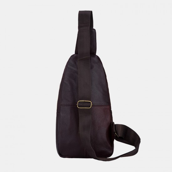 Men Genuine Leather Multi-Layers Light Weight Crossbody Bag Chest Bag Sling Bag Men Genuine Leather Multi-Layers Light Weight Crossbody Bag Chest Bag Sling Bag