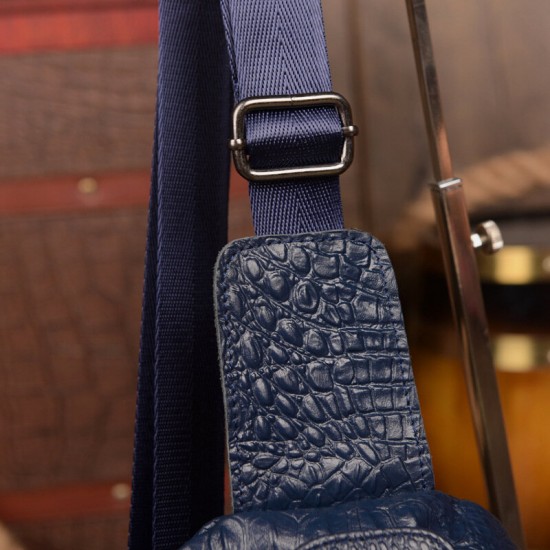 Men Alligator Genuine Leather Anti-theft Multifunctional Crossbody Bag Chest Bag Sling Bag Men Alligator Genuine Leather Anti-theft Multifunctional Crossbody Bag Chest Bag Sling Bag