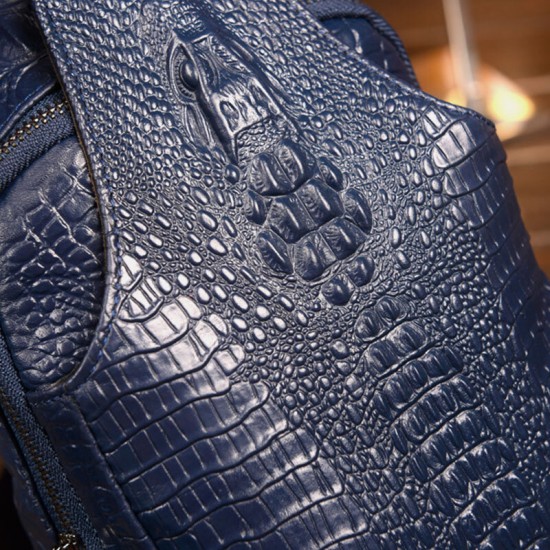 Men Alligator Genuine Leather Anti-theft Multifunctional Crossbody Bag Chest Bag Sling Bag Men Alligator Genuine Leather Anti-theft Multifunctional Crossbody Bag Chest Bag Sling Bag