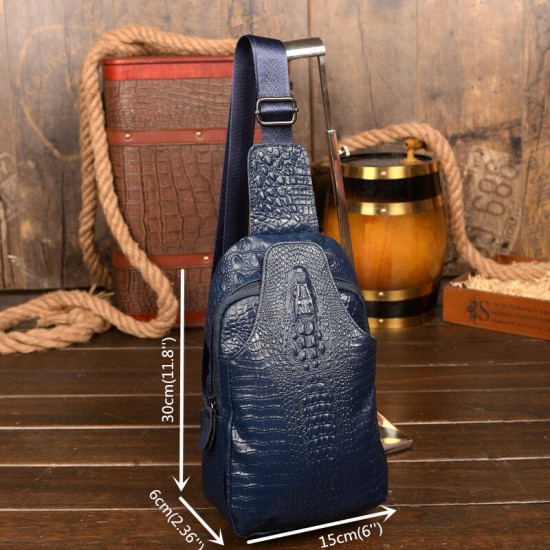 Men Alligator Genuine Leather Anti-theft Multifunctional Crossbody Bag Chest Bag Sling Bag Men Alligator Genuine Leather Anti-theft Multifunctional Crossbody Bag Chest Bag Sling Bag