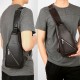 Men PU Leather USB Charging Waterproof Earphone Hole Business Crossbody Bag Chest Bag Sling Bag Men PU Leather USB Charging Waterproof Earphone Hole Business Crossbody Bag Chest Bag Sling Bag