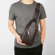 Men PU Leather USB Charging Waterproof Earphone Hole Business Crossbody Bag Chest Bag Sling Bag Men PU Leather USB Charging Waterproof Earphone Hole Business Crossbody Bag Chest Bag Sling Bag