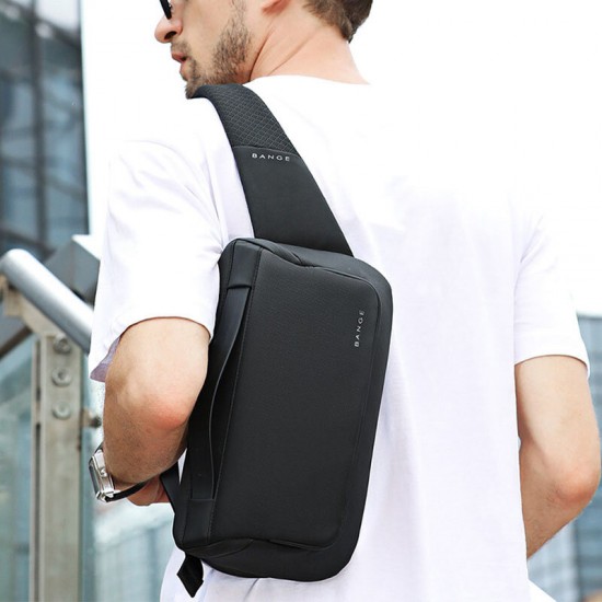Men Multi-carry Sport Casual Business Solid Color Shoulder Bag Chest Bag Men Multi-carry Sport Casual Business Solid Color Shoulder Bag Chest Bag