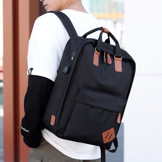Men 3PCS USB Charging Earphone Hole 15.6 Inch Laptop Bag Multifunction Backpack Men 3PCS USB Charging Earphone Hole 15.6 Inch Laptop Bag Multifunction Backpack