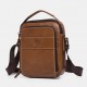 Bullcaptain Men Genuine Leather Multi-pocket Casual Crossbody Bag Shoulder Bag Bullcaptain Men Genuine Leather Multi-pocket Casual Crossbody Bag Shoulder Bag