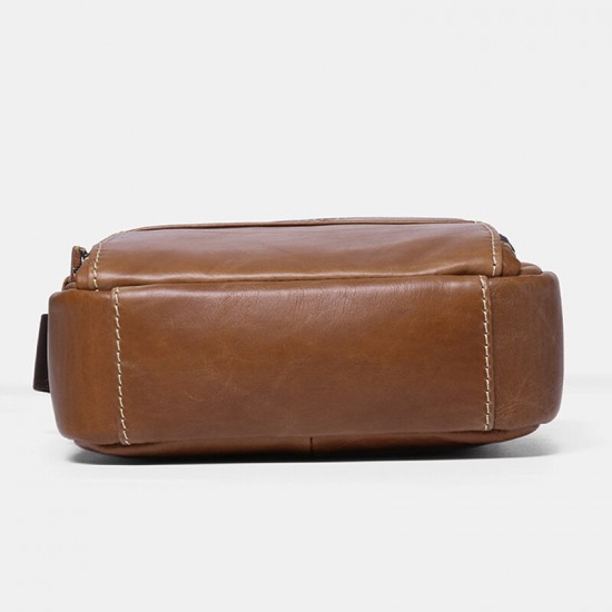 Bullcaptain Men Genuine Leather Multi-pocket Casual Crossbody Bag Shoulder Bag Bullcaptain Men Genuine Leather Multi-pocket Casual Crossbody Bag Shoulder Bag