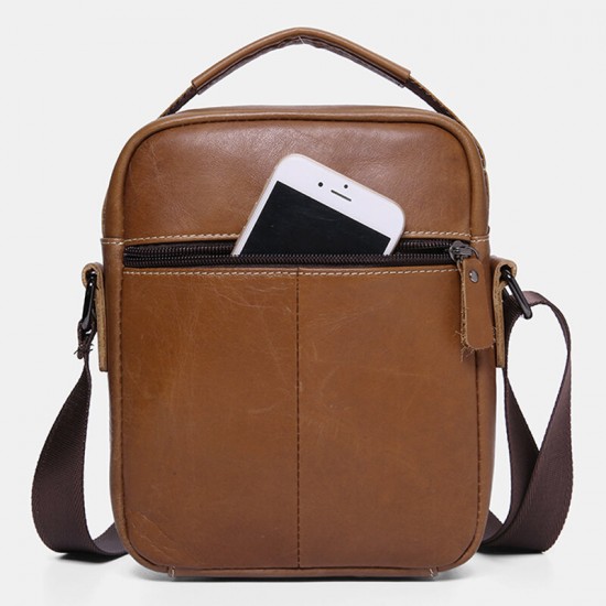 Bullcaptain Men Genuine Leather Multi-pocket Casual Crossbody Bag Shoulder Bag Bullcaptain Men Genuine Leather Multi-pocket Casual Crossbody Bag Shoulder Bag