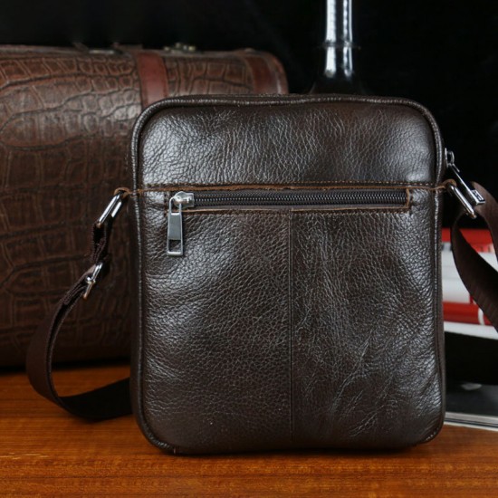 Bullcaptain Men Genuine Leather Multifunction Anti-theft Vintage Crossbody Bag Shoulder Bag Bullcaptain Men Genuine Leather Multifunction Anti-theft Vintage Crossbody Bag Shoulder Bag