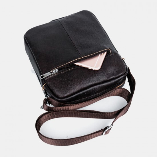 Bullcaptain Men Genuine Leather Multifunction Anti-theft Vintage Crossbody Bag Shoulder Bag Bullcaptain Men Genuine Leather Multifunction Anti-theft Vintage Crossbody Bag Shoulder Bag