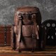 Men PU Leather Vintage Business Style Solid Color Multi-pocket 15 Inch Laptop Bag Travel Bag Backpack Men PU Leather Vintage Business Style Solid Color Multi-pocket 15 Inch Laptop Bag Travel Bag Backpack