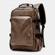 Men PU Leather USB Charging Business Casual Waterproof 14 Inch Laptop Bag Student School Bag Adjustable Backpack Men PU Leather USB Charging Business Casual Waterproof 14 Inch Laptop Bag Student School Bag Adjustable Backpack