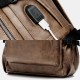 Men PU Leather USB Charging Business Casual Waterproof 14 Inch Laptop Bag Student School Bag Adjustable Backpack Men PU Leather USB Charging Business Casual Waterproof 14 Inch Laptop Bag Student School Bag Adjustable Backpack