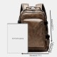 Men PU Leather USB Charging Business Casual Waterproof 14 Inch Laptop Bag Student School Bag Adjustable Backpack Men PU Leather USB Charging Business Casual Waterproof 14 Inch Laptop Bag Student School Bag Adjustable Backpack