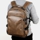 Men PU Leather USB Charging Business Casual Waterproof 14 Inch Laptop Bag Student School Bag Adjustable Backpack Men PU Leather USB Charging Business Casual Waterproof 14 Inch Laptop Bag Student School Bag Adjustable Backpack