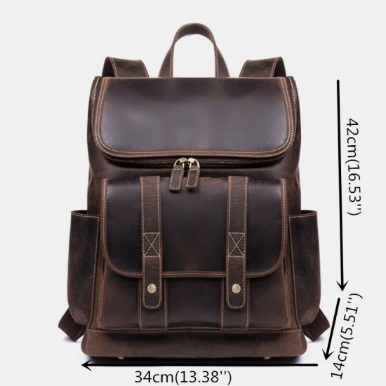 Men Vintage Multi-pocket Anti-theft 15.6 Inch Laptop Backpack Men Vintage Multi-pocket Anti-theft 15.6 Inch Laptop Backpack