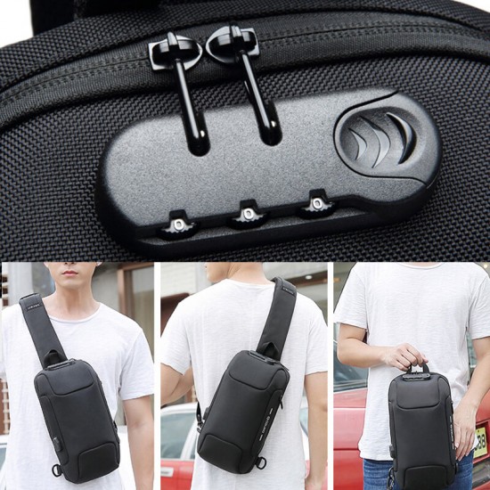 Men Anti-theft USB Charging Multi-Layers Waterproof Crossbody Bag Chest Bag Sling Bag Men Anti-theft USB Charging Multi-Layers Waterproof Crossbody Bag Chest Bag Sling Bag