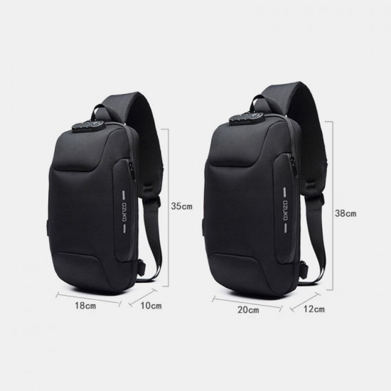 Men Anti-theft USB Charging Multi-Layers Waterproof Crossbody Bag Chest Bag Sling Bag Men Anti-theft USB Charging Multi-Layers Waterproof Crossbody Bag Chest Bag Sling Bag