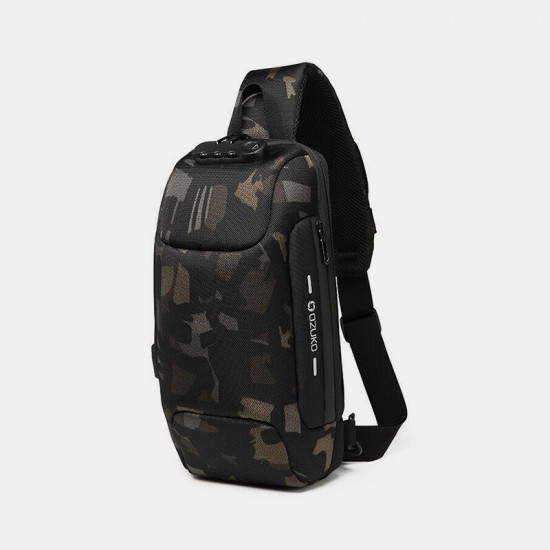 Men Anti-theft USB Charging Multi-Layers Waterproof Crossbody Bag Chest Bag Sling Bag Men Anti-theft USB Charging Multi-Layers Waterproof Crossbody Bag Chest Bag Sling Bag