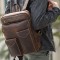 Men Genuine Leather Large Capacity Retro Casual Fashion 14 Inch Laptop Bag Travel Bag Business Backpack