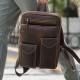 Men Genuine Leather Large Capacity Retro Casual Fashion 14 Inch Laptop Bag Travel Bag Business Backpack Men Genuine Leather Large Capacity Retro Casual Fashion 14 Inch Laptop Bag Travel Bag Business Backpack