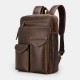 Men Genuine Leather Large Capacity Retro Casual Fashion 14 Inch Laptop Bag Travel Bag Business Backpack Men Genuine Leather Large Capacity Retro Casual Fashion 14 Inch Laptop Bag Travel Bag Business Backpack
