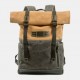 Men Genuine Leather Cowhide and Canvas Patchwork Outdoor Waterproof Anti-theft Hiking 14 Inch Laptop Backpack Men Genuine Leather Cowhide and Canvas Patchwork Outdoor Waterproof Anti-theft Hiking 14 Inch Laptop Backpack