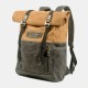 Men Genuine Leather Cowhide and Canvas Patchwork Outdoor Waterproof Anti-theft Hiking 14 Inch Laptop Backpack Men Genuine Leather Cowhide and Canvas Patchwork Outdoor Waterproof Anti-theft Hiking 14 Inch Laptop Backpack