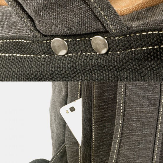 Men Genuine Leather Cowhide and Canvas Patchwork Outdoor Waterproof Anti-theft Hiking 14 Inch Laptop Backpack Men Genuine Leather Cowhide and Canvas Patchwork Outdoor Waterproof Anti-theft Hiking 14 Inch Laptop Backpack