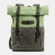 Men Genuine Leather Cowhide and Canvas Patchwork Outdoor Waterproof Anti-theft Hiking 14 Inch Laptop Backpack Men Genuine Leather Cowhide and Canvas Patchwork Outdoor Waterproof Anti-theft Hiking 14 Inch Laptop Backpack